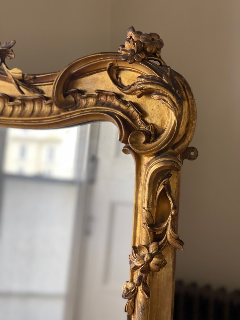 19th century French gilt mirror  View III