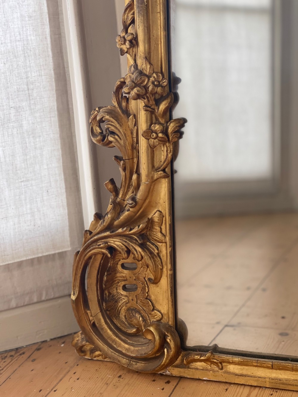 19th century French gilt mirror  View VI
