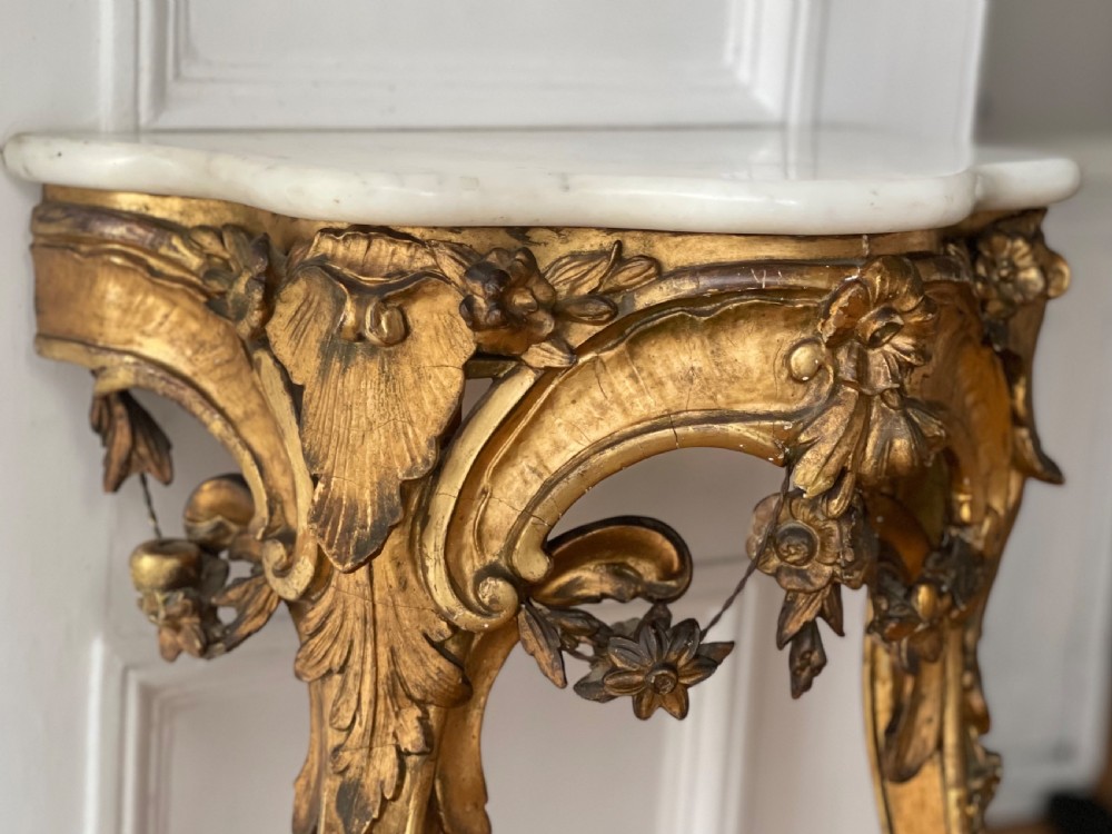 Antique French gilt console  View III