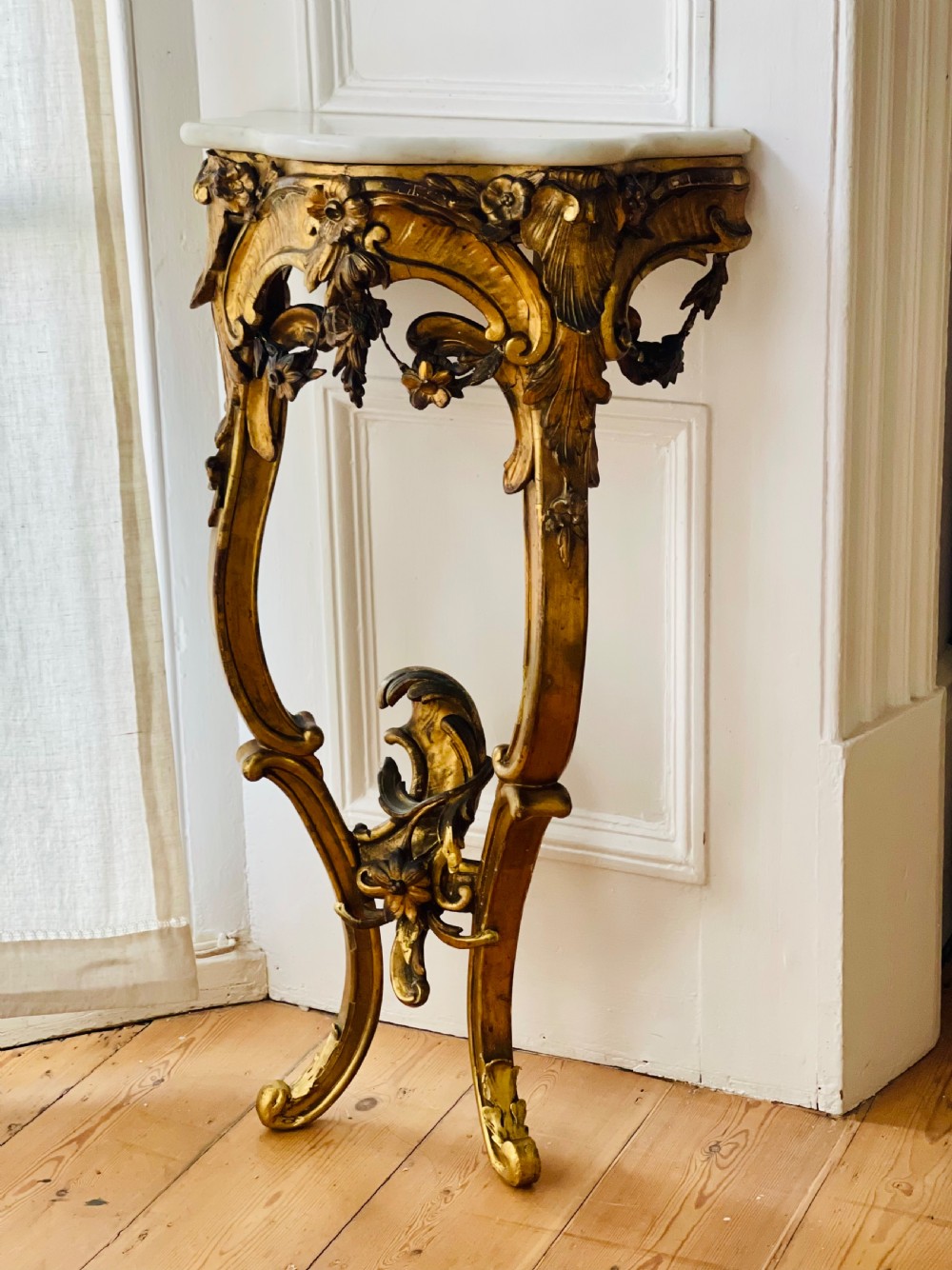 Antique French gilt console  View V