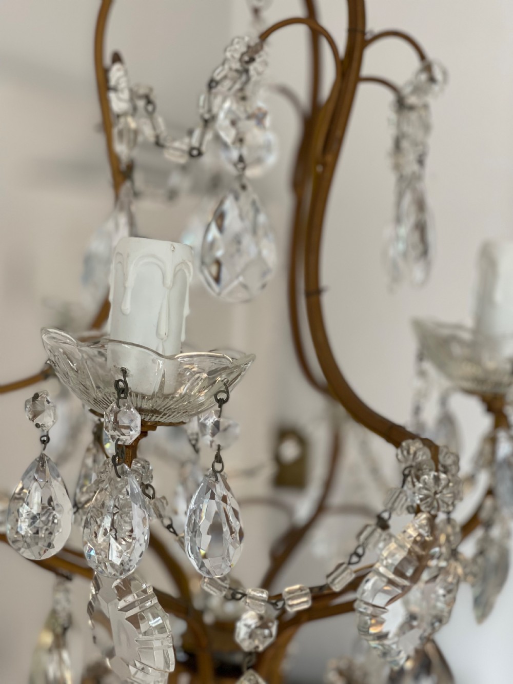 Antique French cage chandelier  View III
