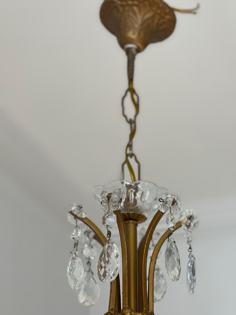 Antique French cage chandelier  View VI