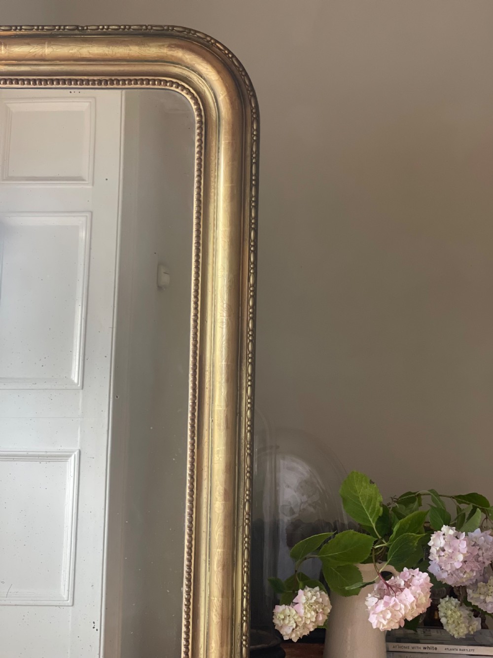 Antique French gilt Louis Philippe mirror - mercury glass View III