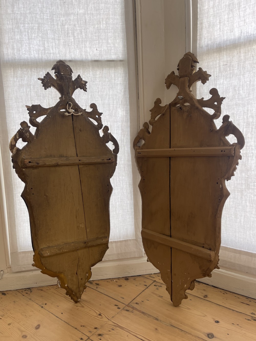 Pair of late 18th century gilt wood Italian mirrors  View VI