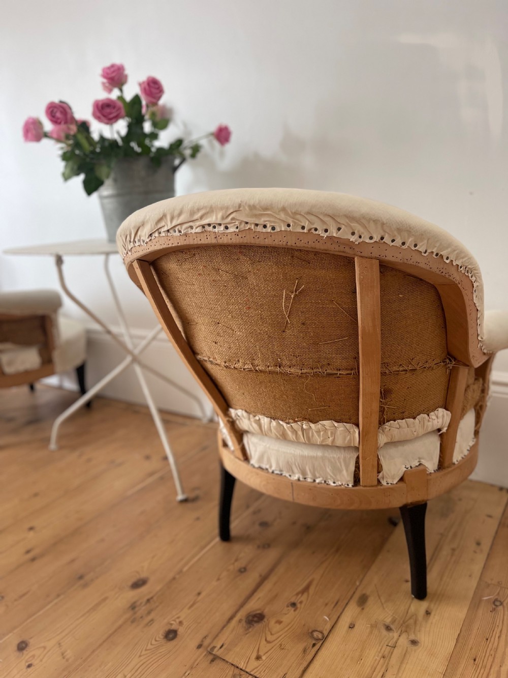 Pair of Antique French tub chairs View VI