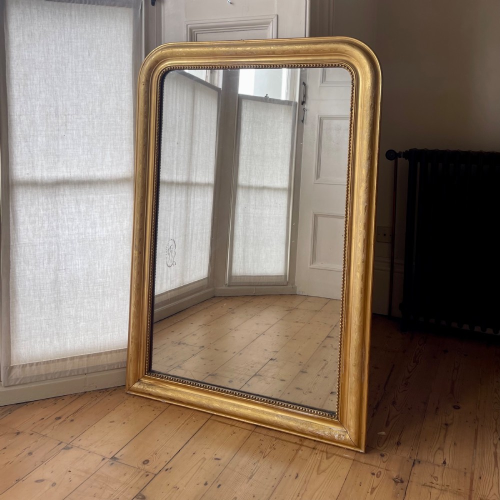 19th century French gilt Louis Philippe mirror View II
