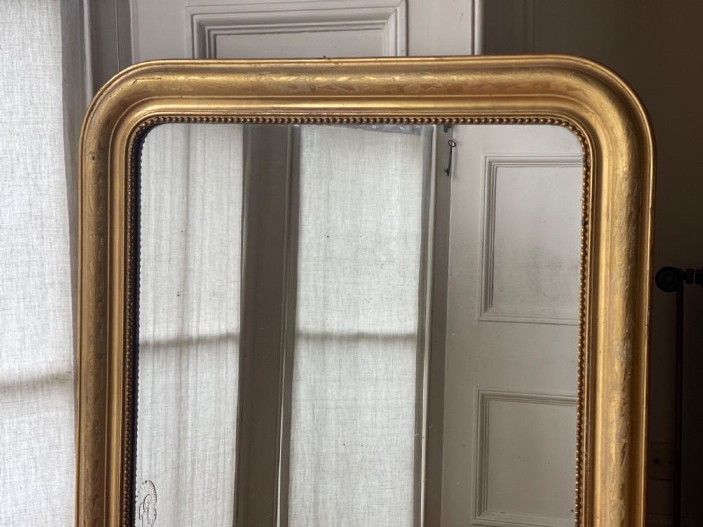 19th century French gilt Louis Philippe mirror View III
