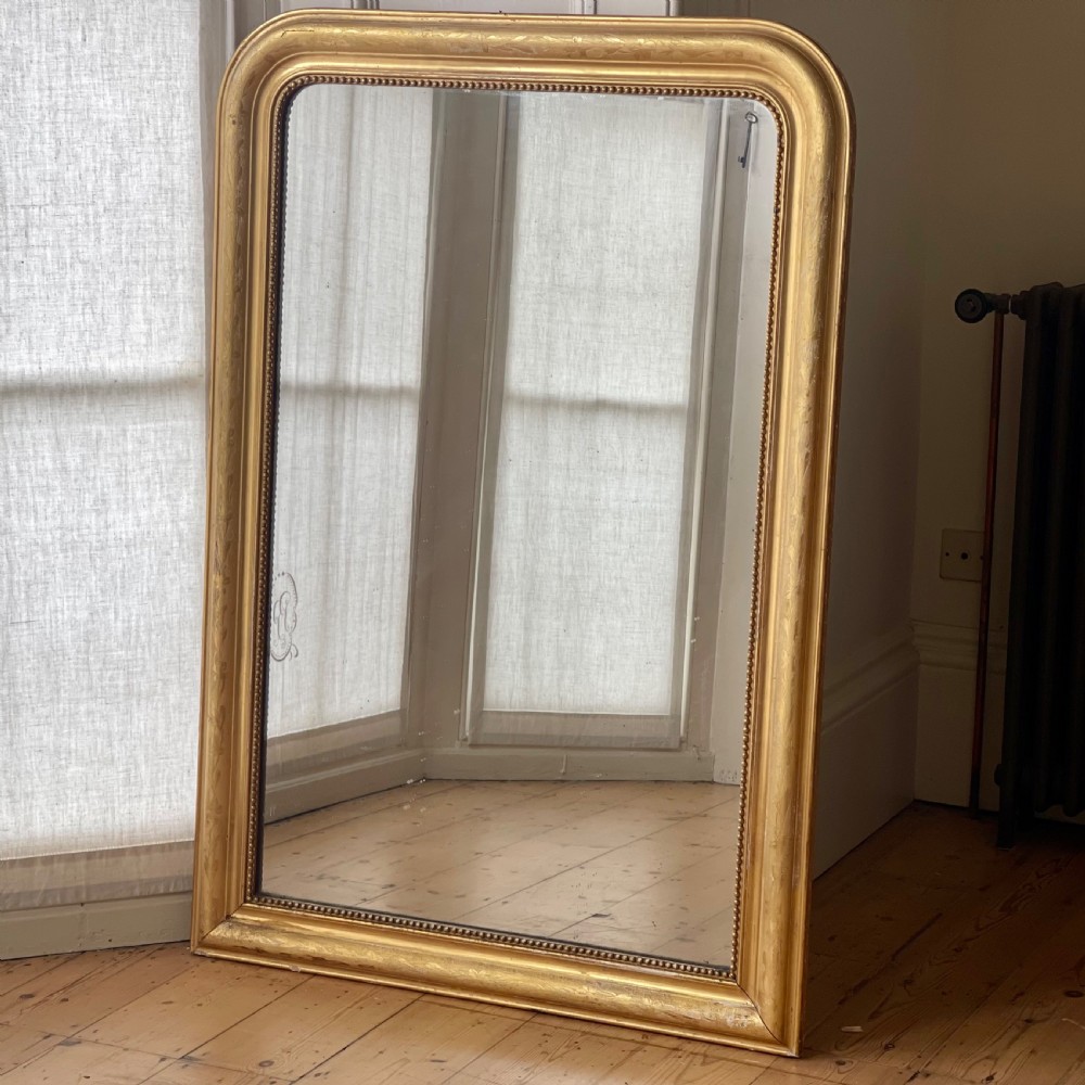 19th century French gilt Louis Philippe mirror View IV