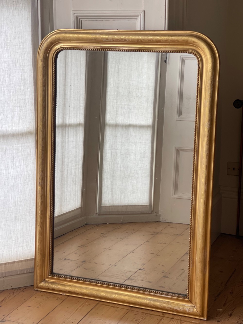 19th century French gilt Louis Philippe mirror View V