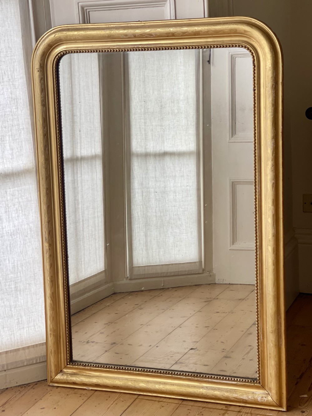 19th century French gilt Louis Philippe mirror View VI