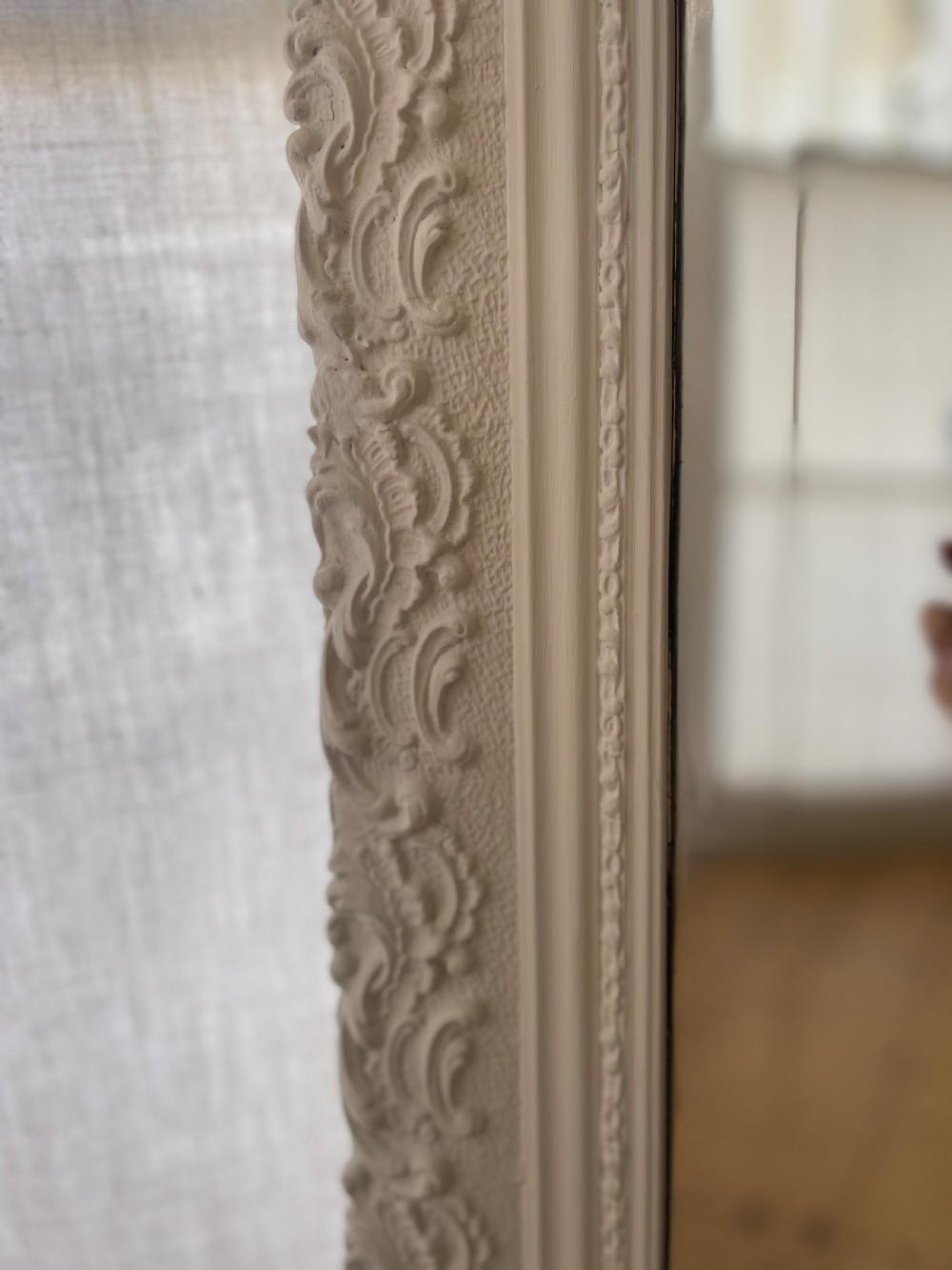 Large antique French mirror - bevelled glass View VI