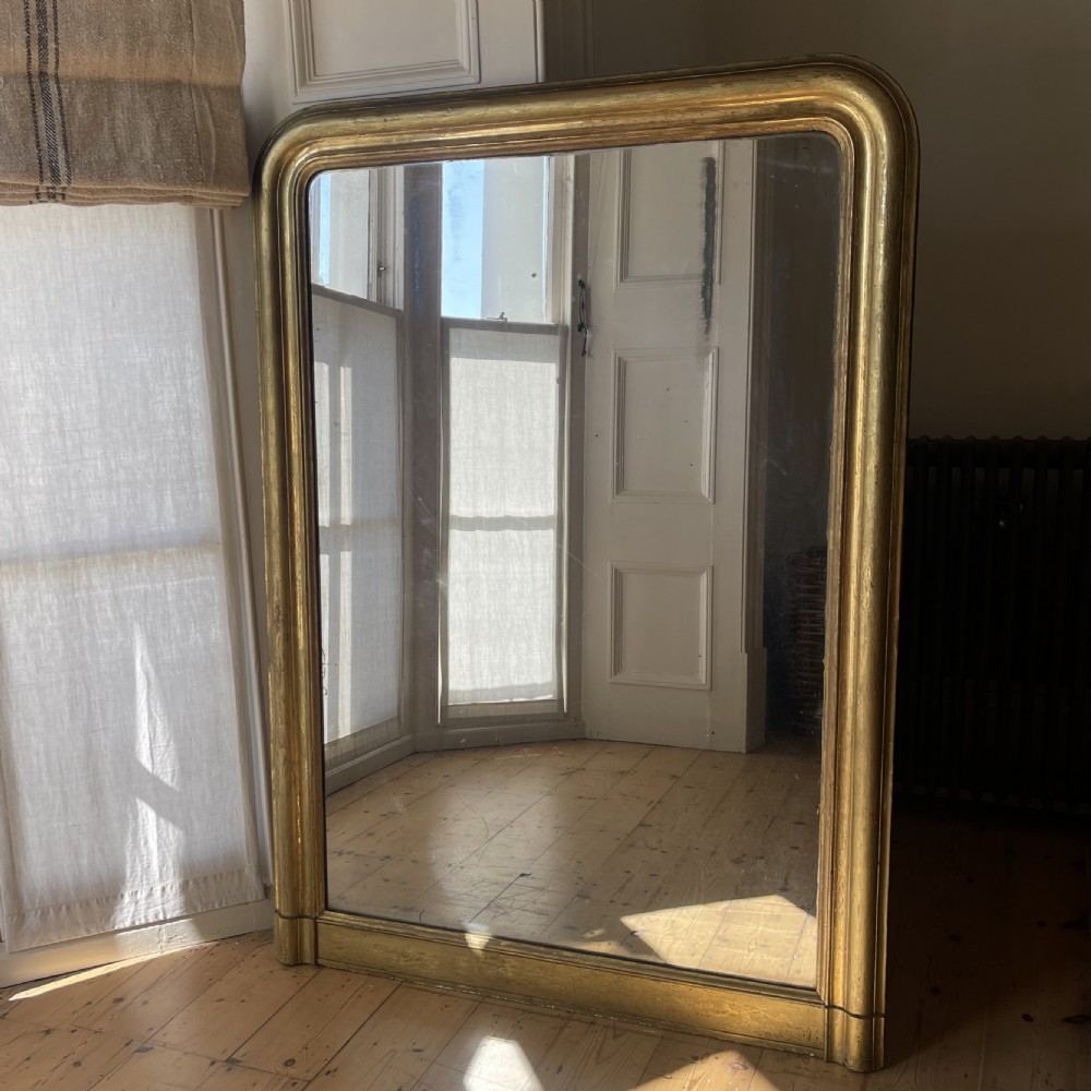 19th century French gilt Louis Philippe mirror View II
