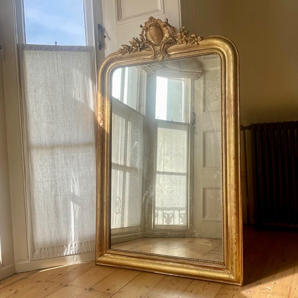 Antique French gilt Louis XV mirror View IV