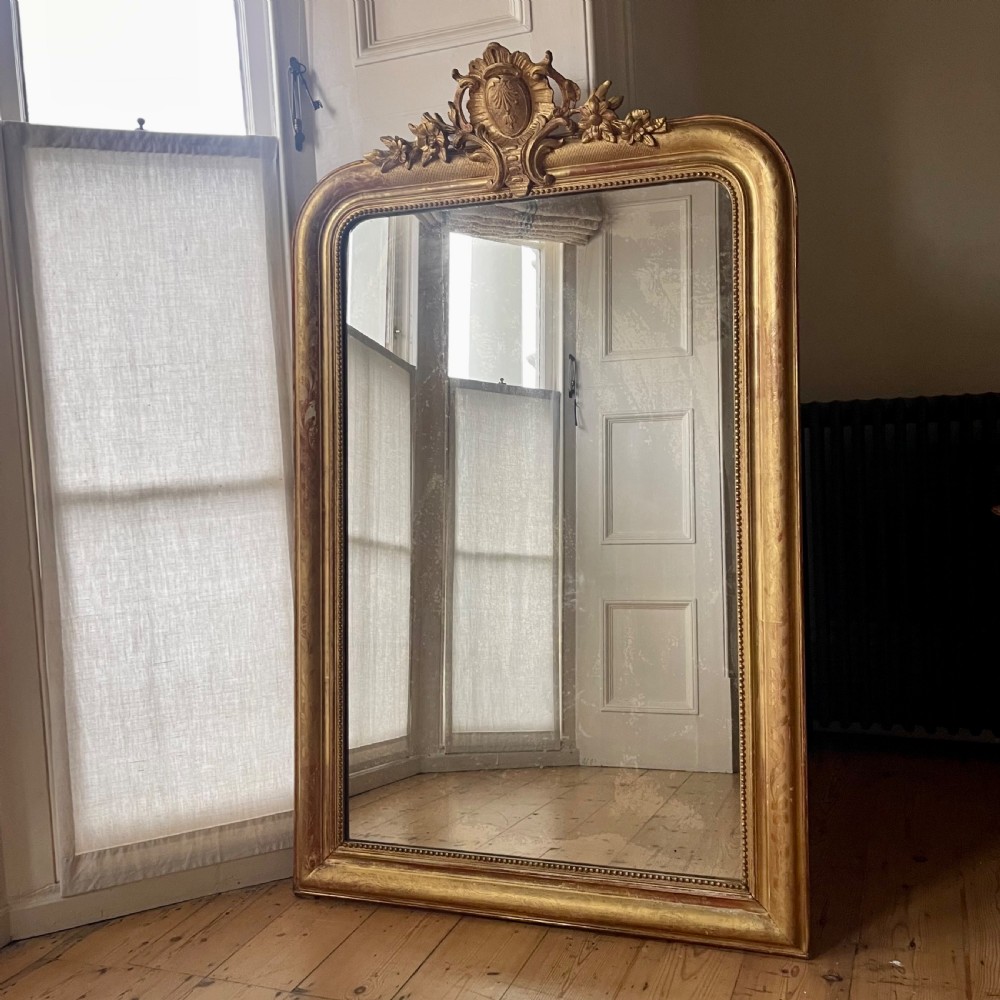 Antique French gilt Louis XV mirror View V