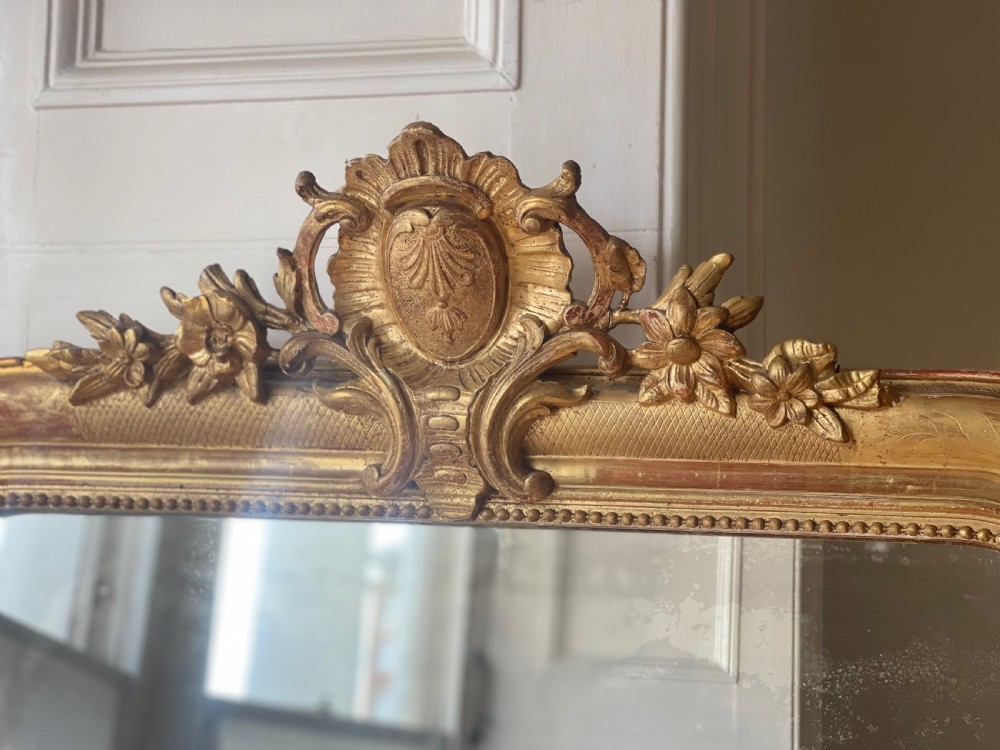 Antique French gilt Louis XV mirror View VI