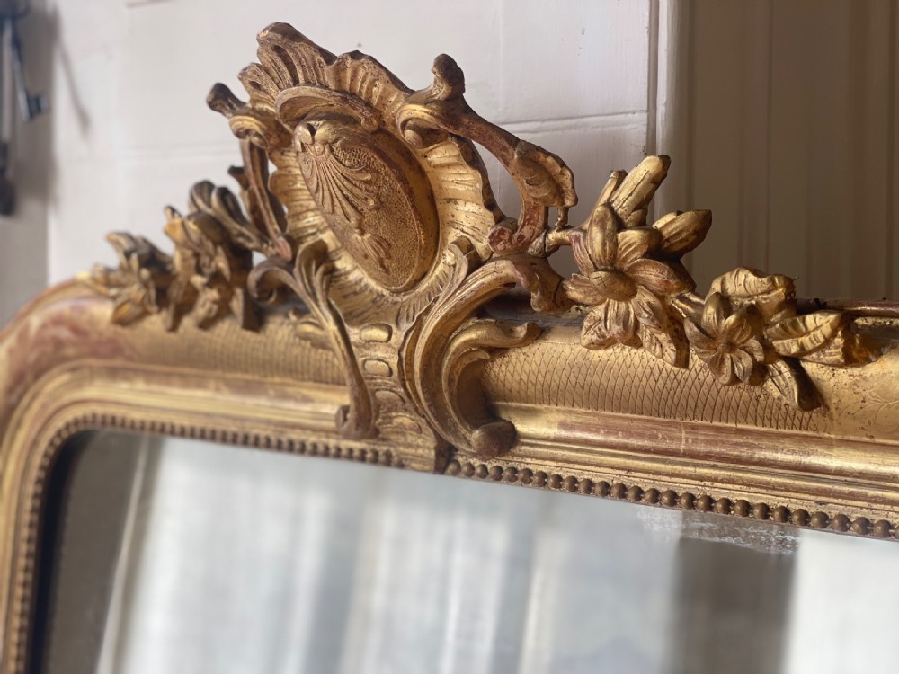 Antique French gilt Louis XV mirror View XI