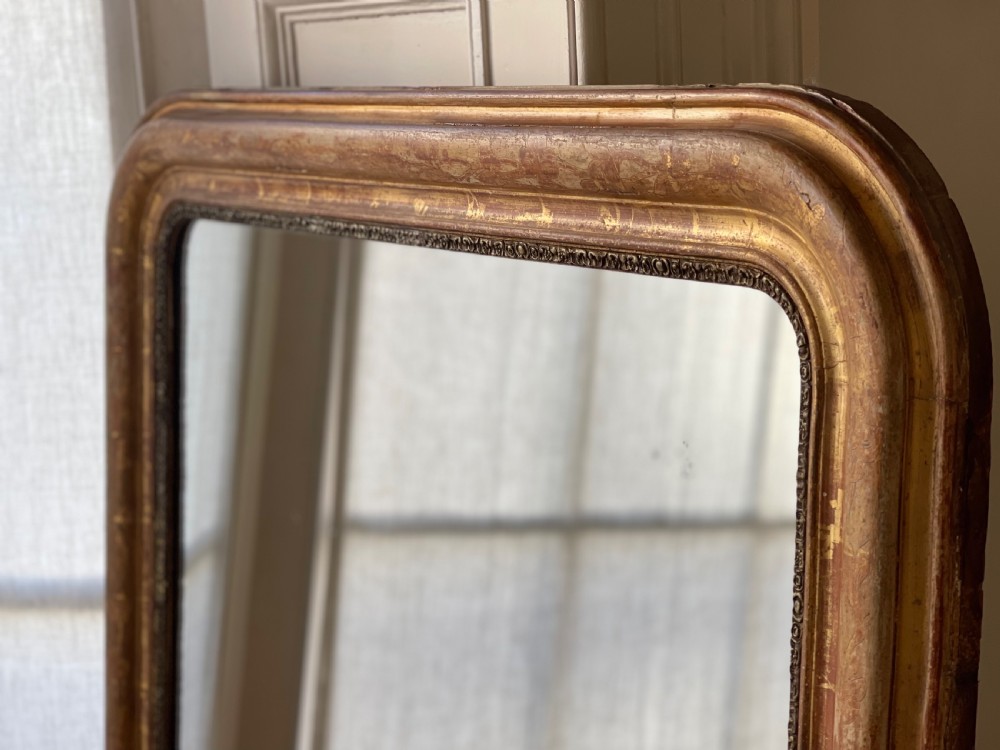 19th century French gilt Louis Philippe mirror  View III