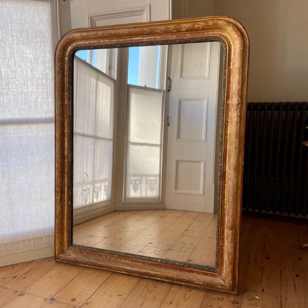 19th century French gilt Louis Philippe mirror  View IV