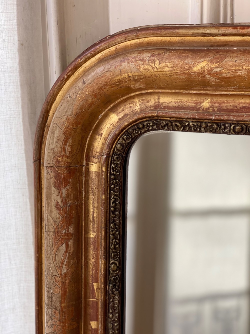 19th century French gilt Louis Philippe mirror  View VII