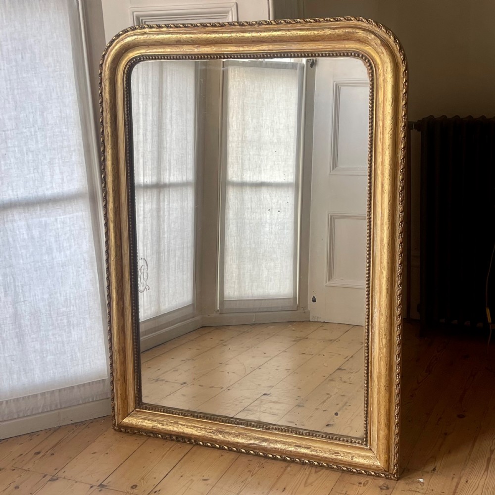 19th century French gilt Louis Philippe mirror View III