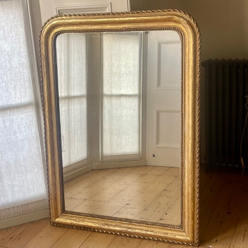 19th century French gilt Louis Philippe mirror View V