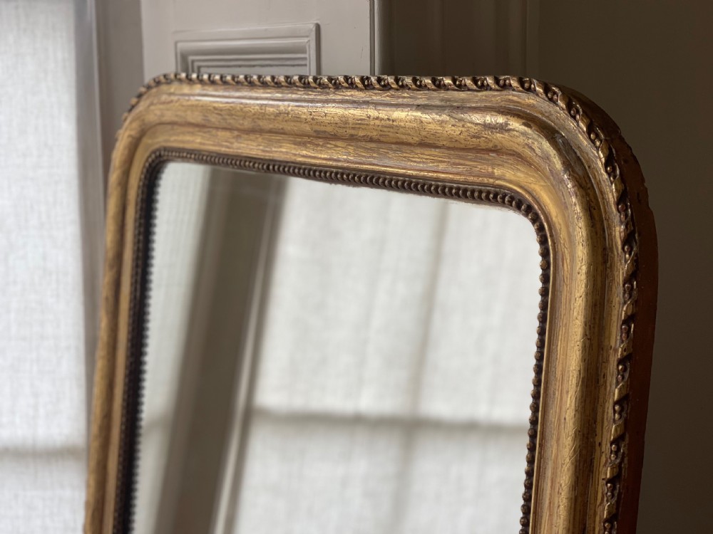 19th century French gilt Louis Philippe mirror View VI
