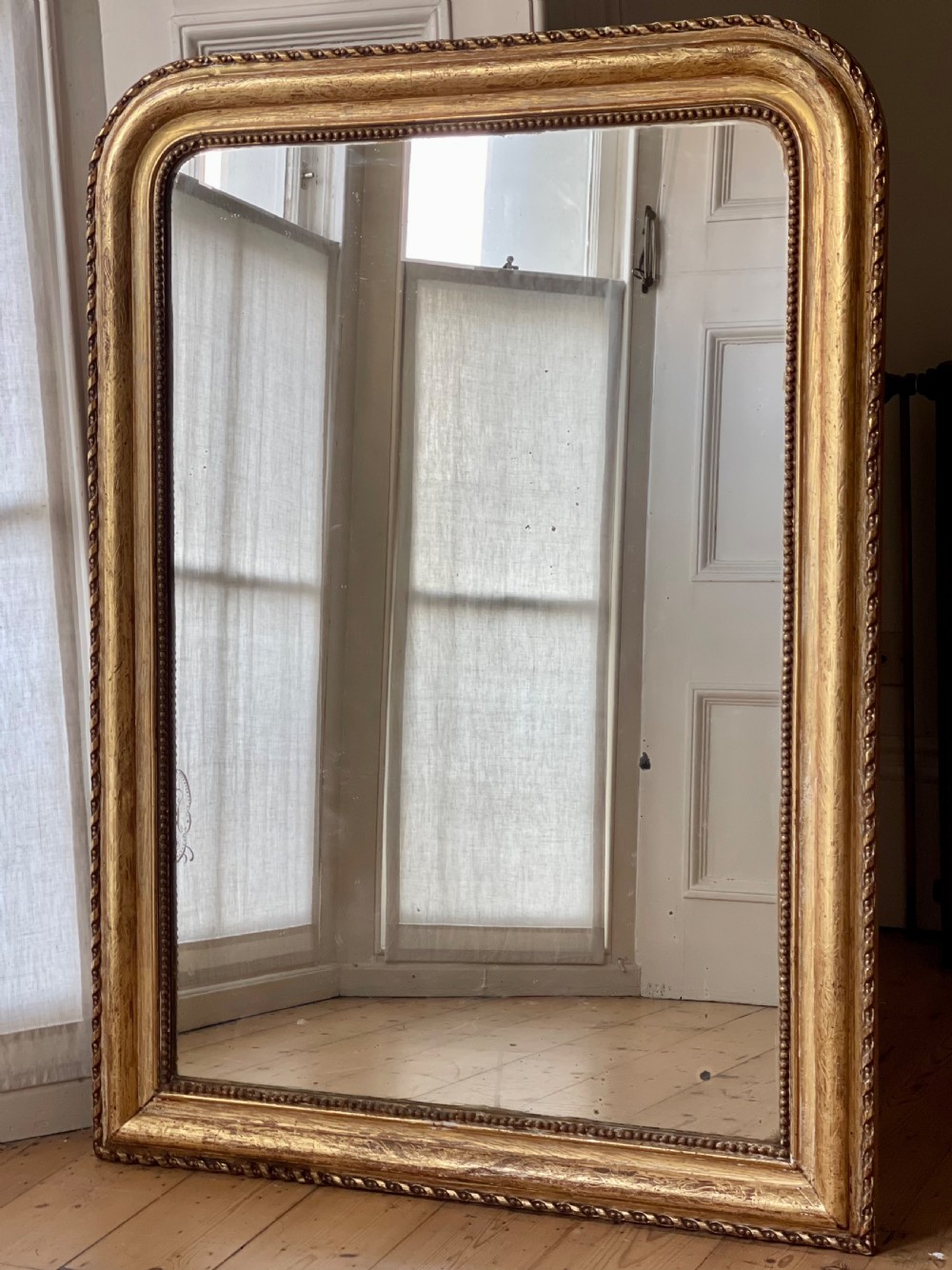 19th century French gilt Louis Philippe mirror View VIII