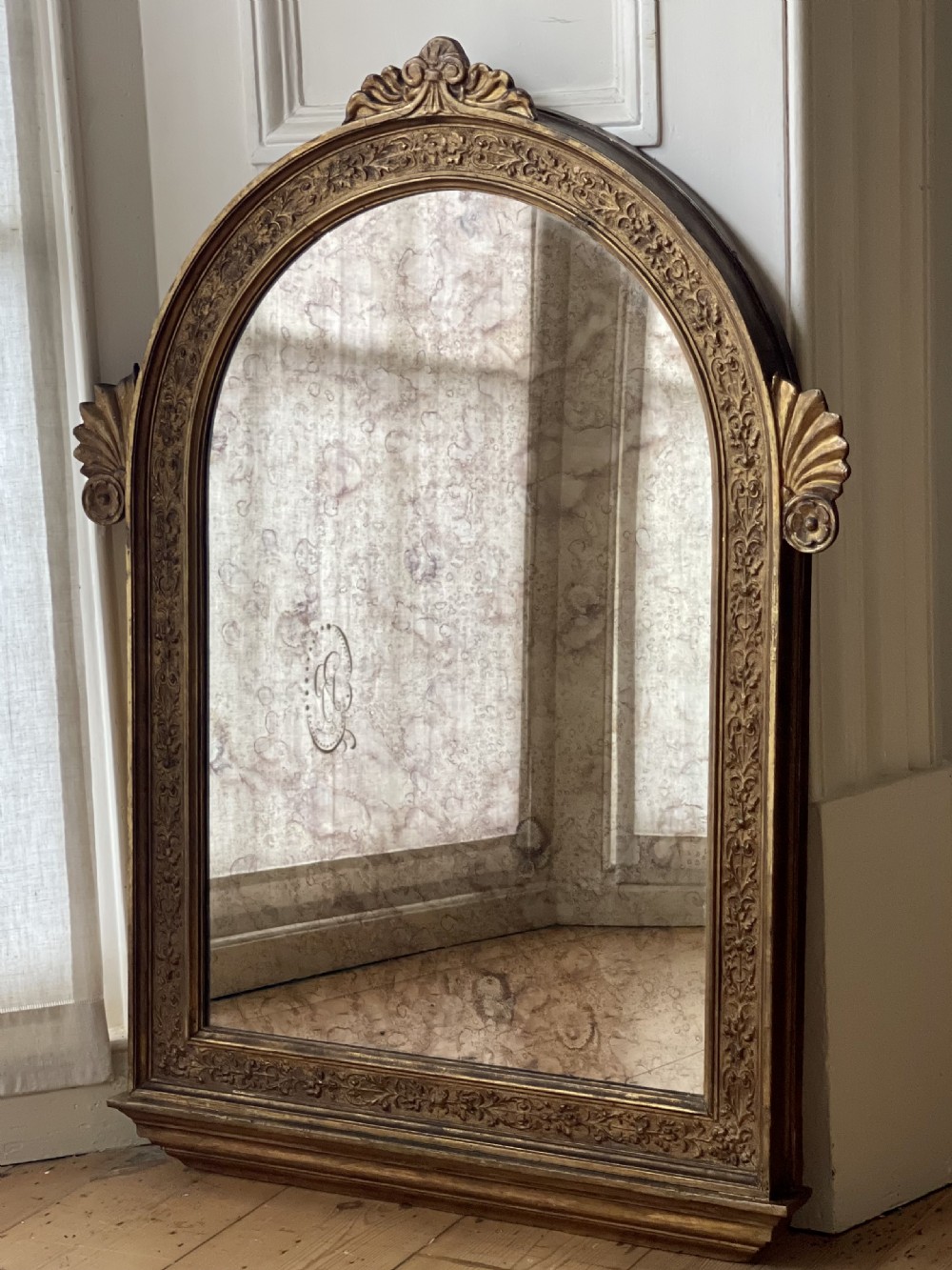 Antique French gilt mirror  View II