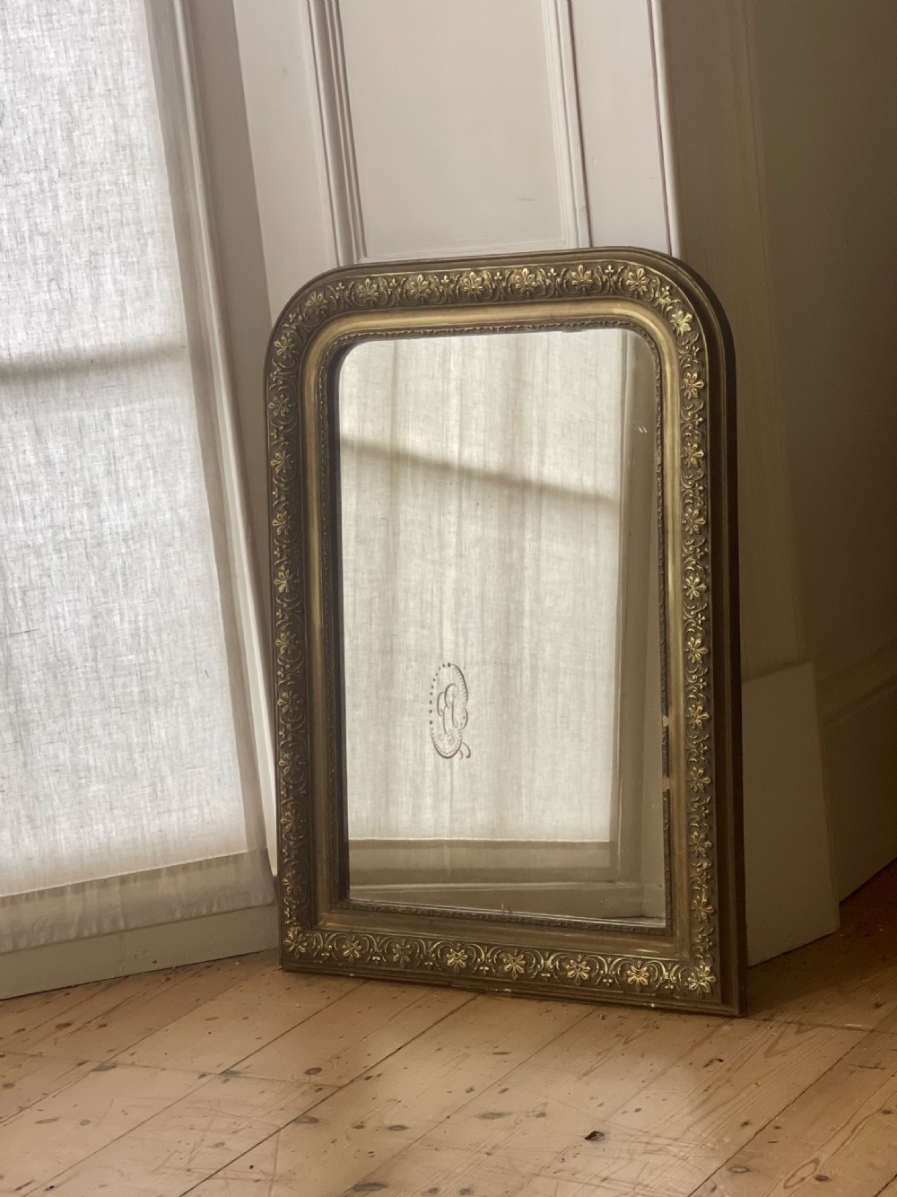 Antique French gilt Louis Philippe mirror View V