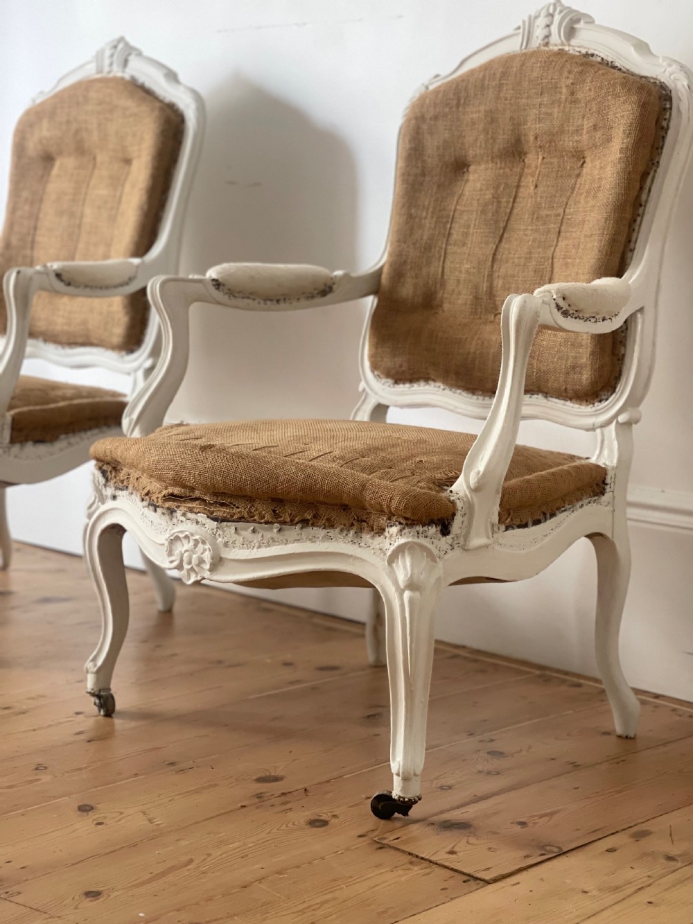 Pair of 19th century French Louis XV chairs View II