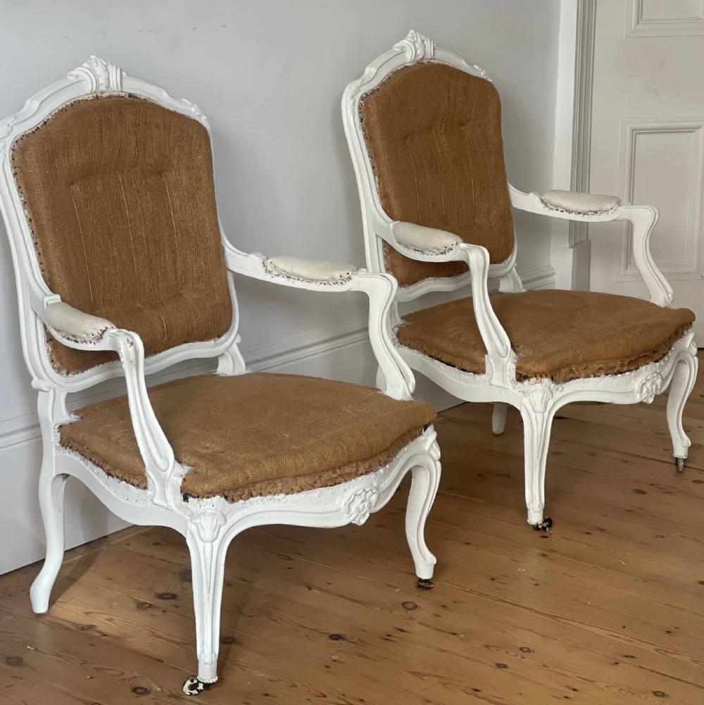 Pair of 19th century French Louis XV chairs View IX