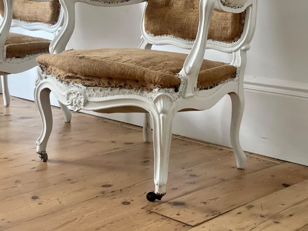 Pair of 19th century French Louis XV chairs View XI