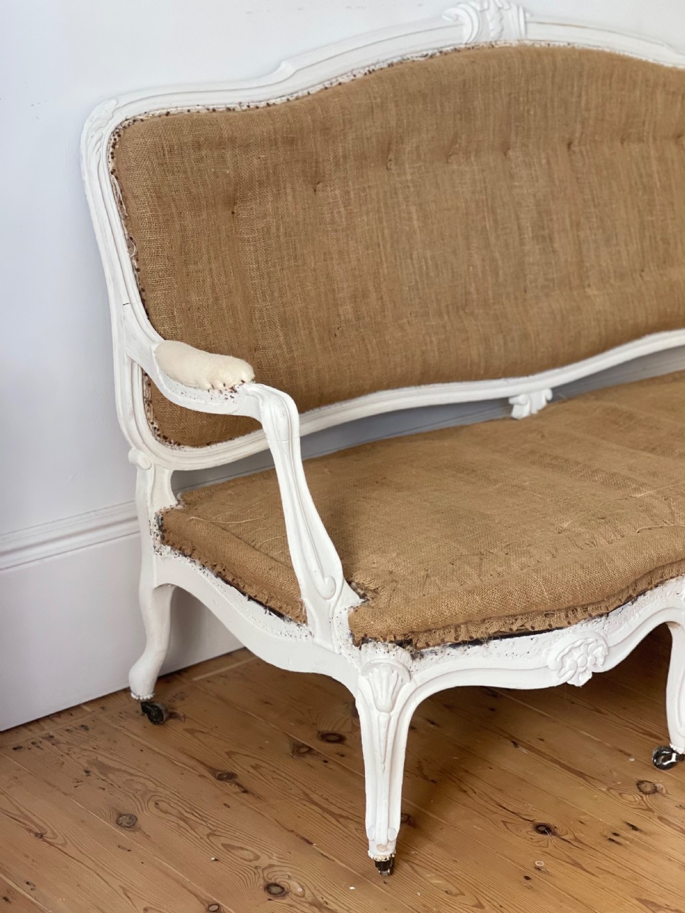 Antique French Louis XV Sofa Chaise  View IV