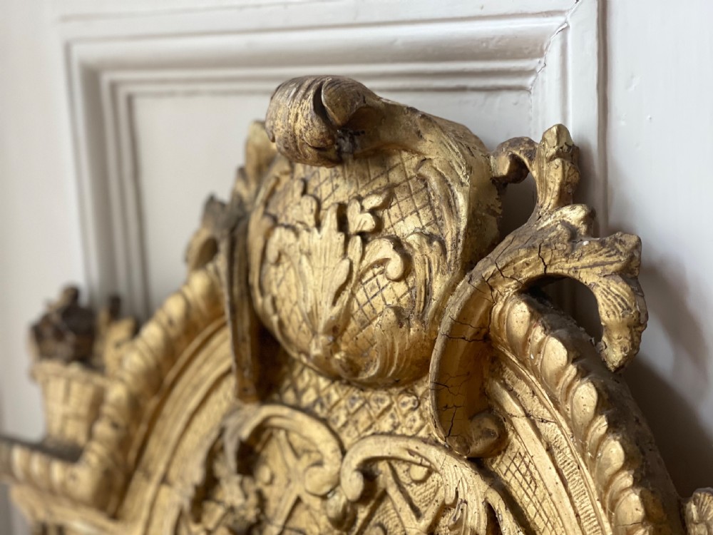 18th century French gilt mirror crest View VIII