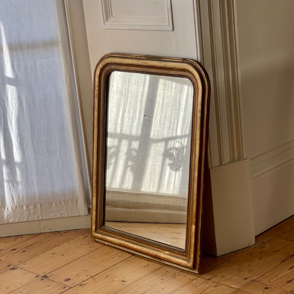 19th century French gilt Louis Philippe mirror  View VIII