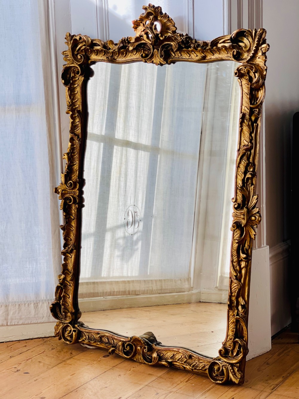 Antique Italian gilt mirror 