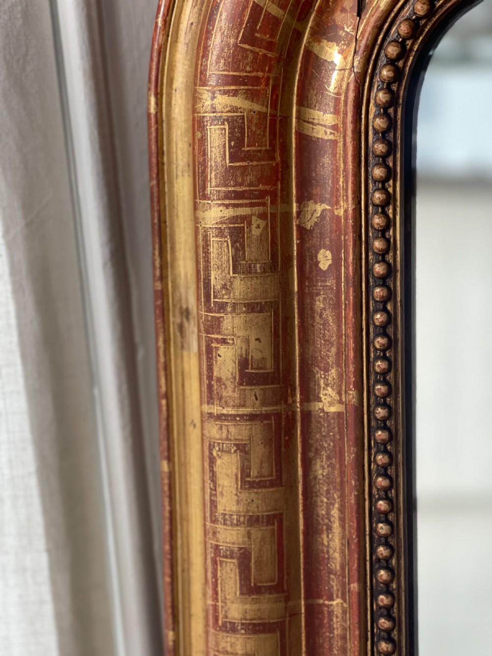 Antique French gilt mirror  View II