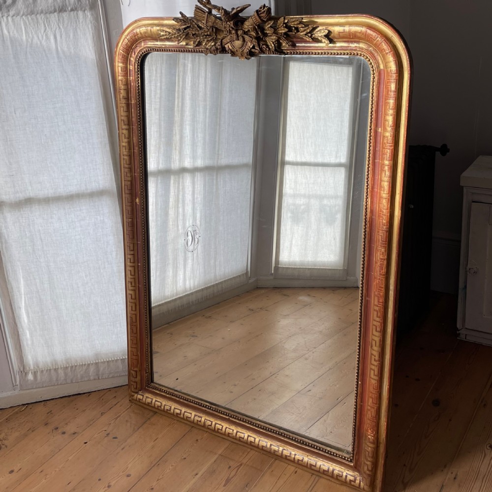 Antique French gilt mirror  View VI