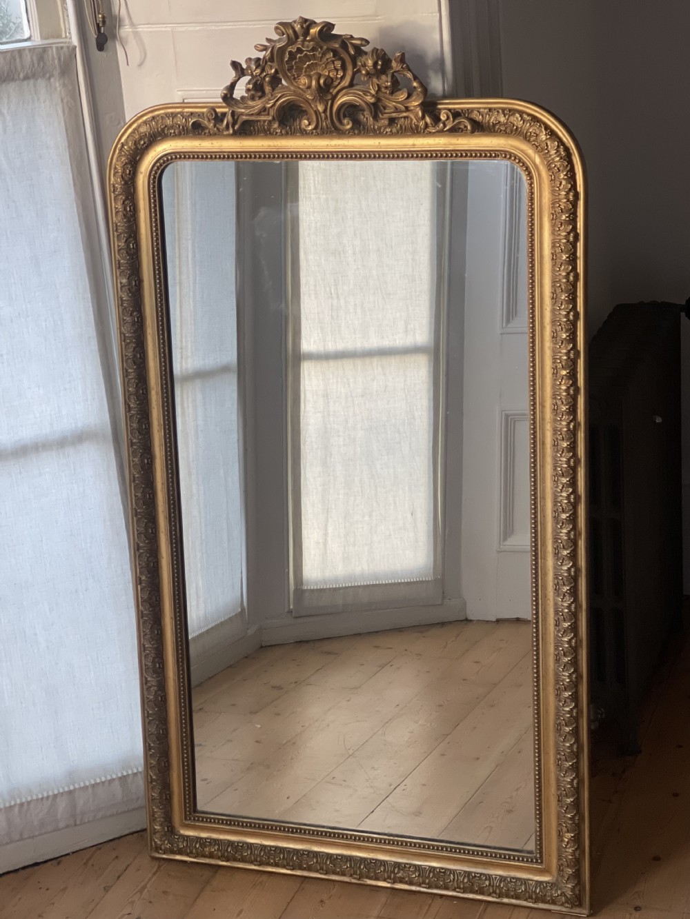 Antique French gilt Louis XV mirror