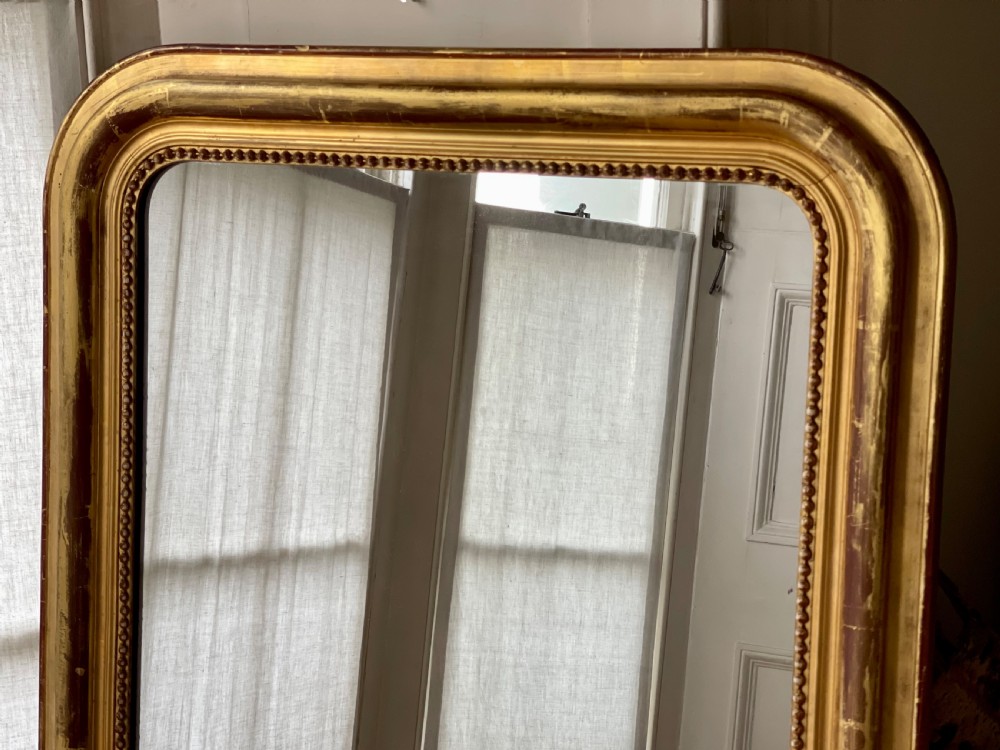 Large French gilt mirror - mercury glass  View IV