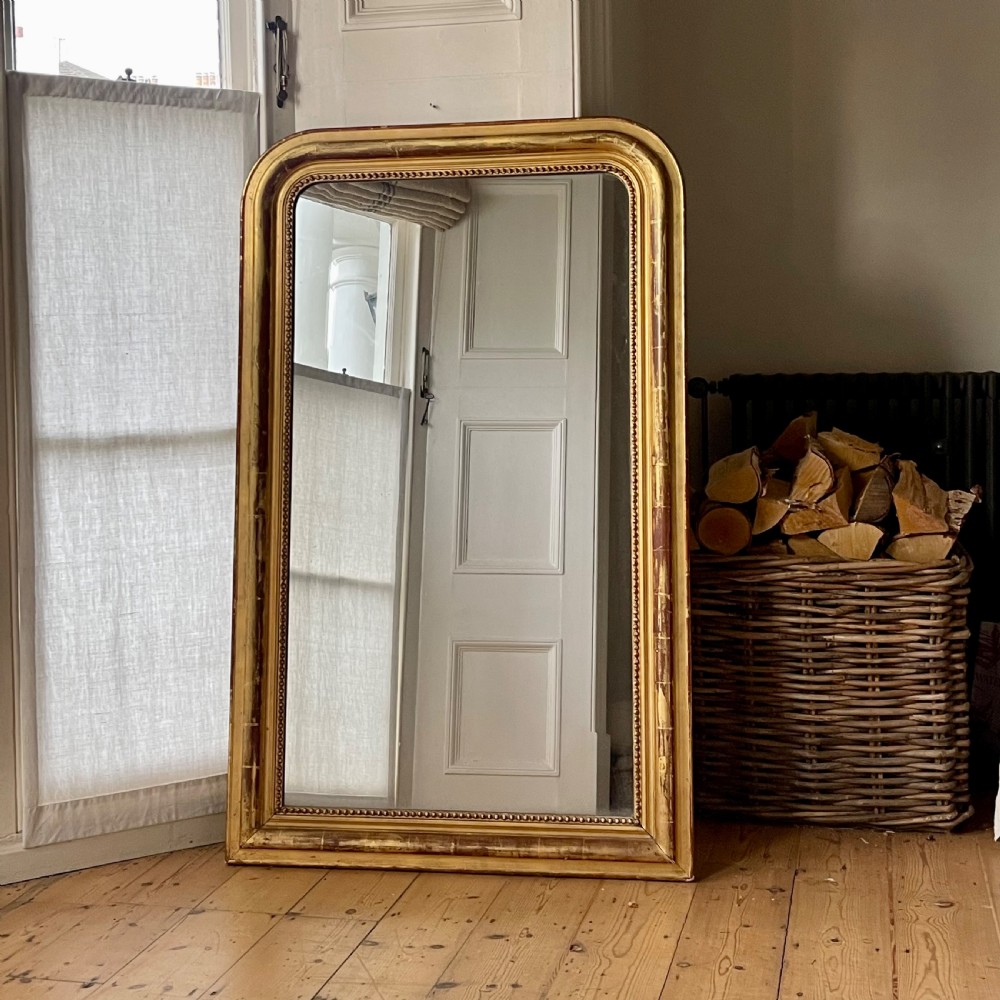 Large French gilt mirror - mercury glass  View VII