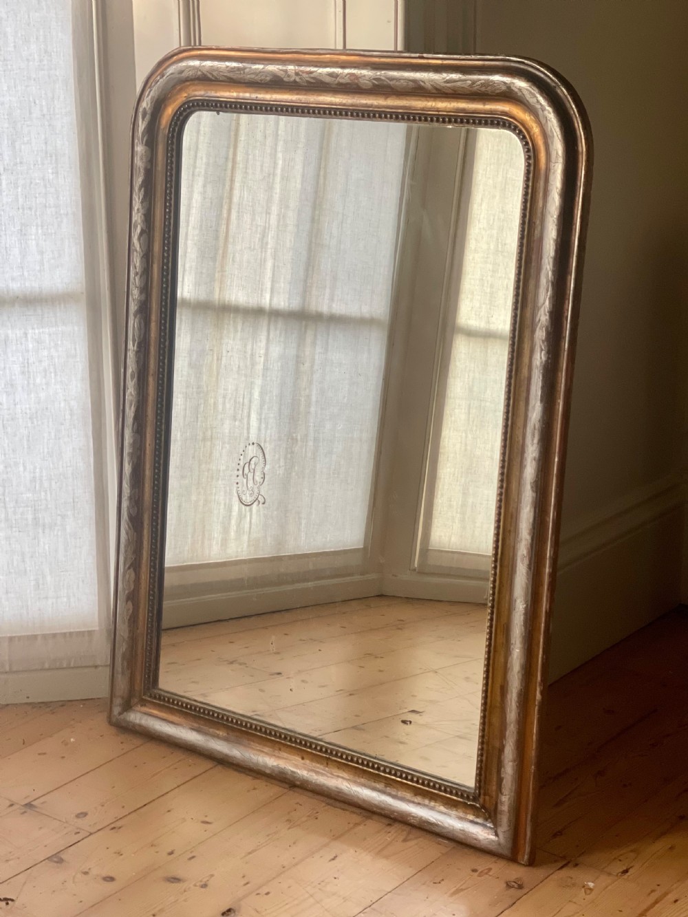 19th century French gilt Louis Philippe mirror c1860 View III