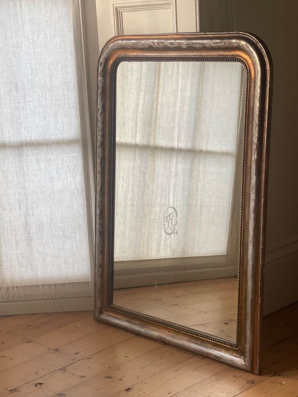 19th century French gilt Louis Philippe mirror c1860 View V