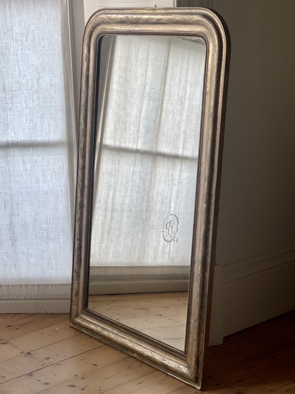 Antique French gilt Louis Philippe mirror View IV