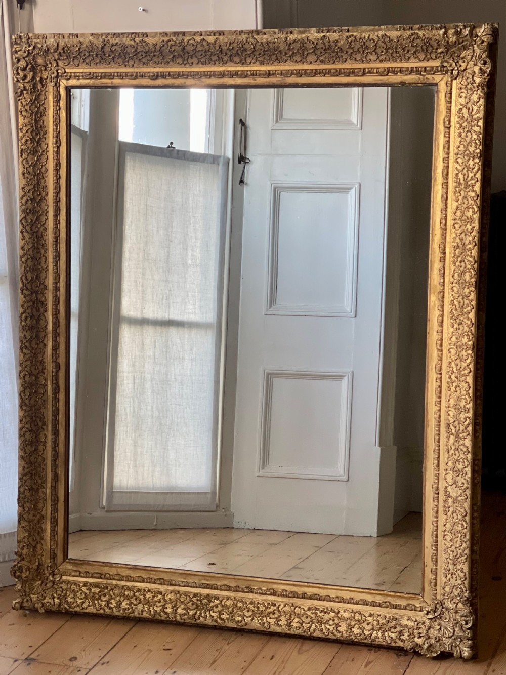Large antique French gilt mirror  View IV