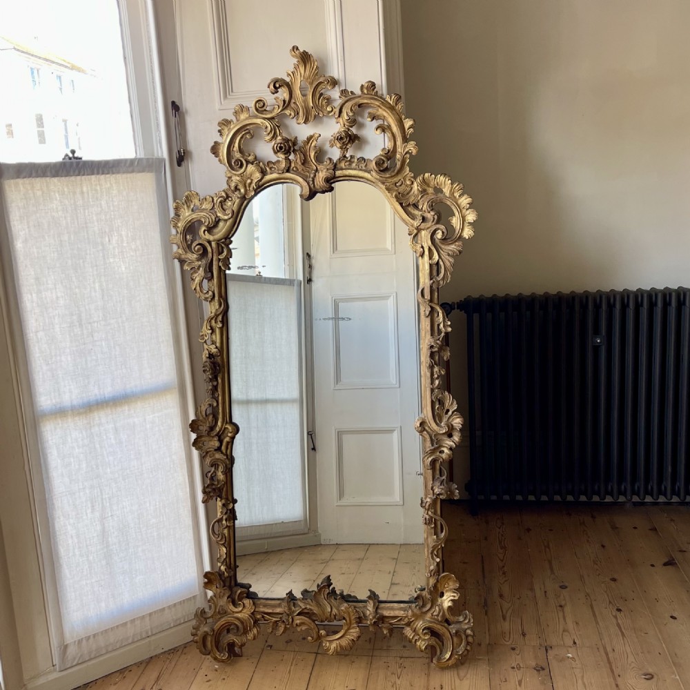 Large 19th century French gilt wood mirror View II