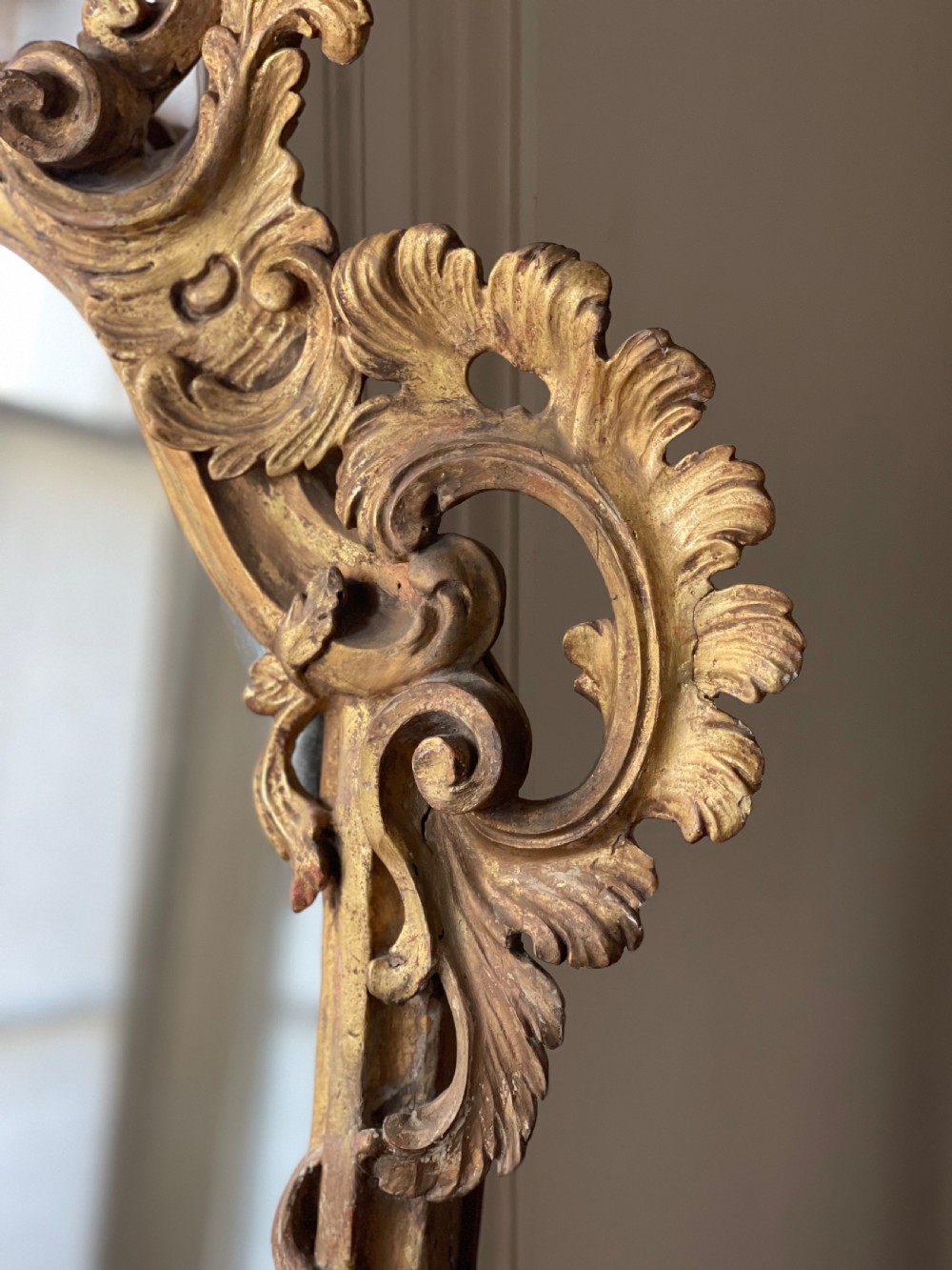 Large 19th century French gilt wood mirror View III