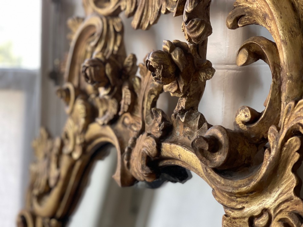 Large 19th century French gilt wood mirror View IV