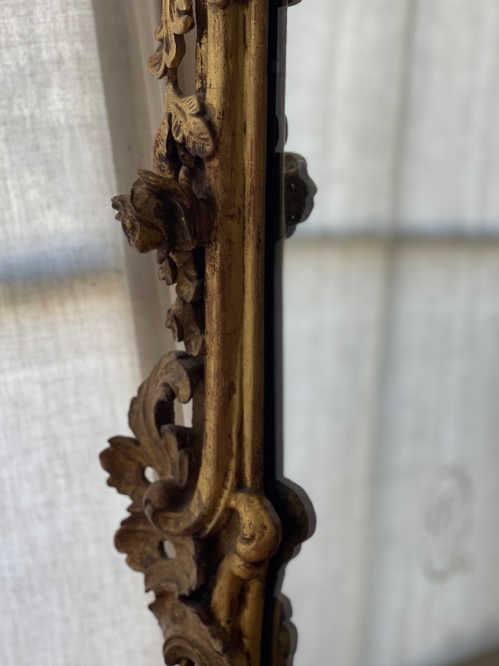 Large 19th century French gilt wood mirror View VI