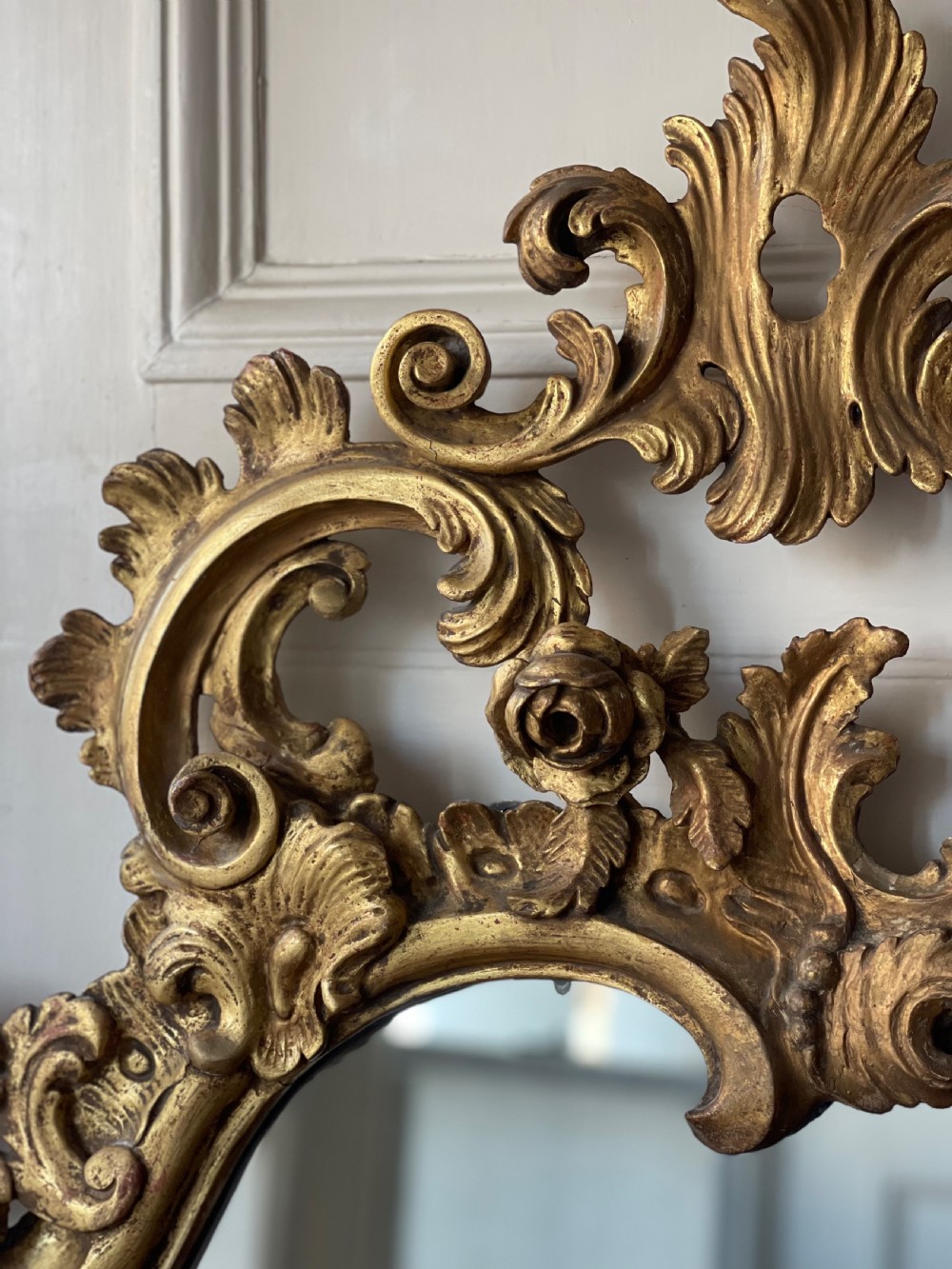 Large 19th century French gilt wood mirror View VIII